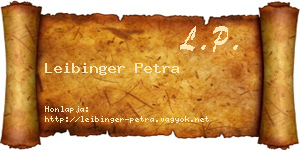 Leibinger Petra névjegykártya