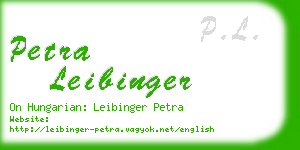 petra leibinger business card
